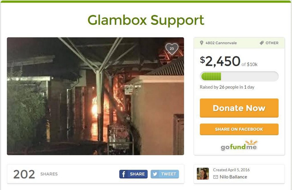 Glambox's GoFundMe page.